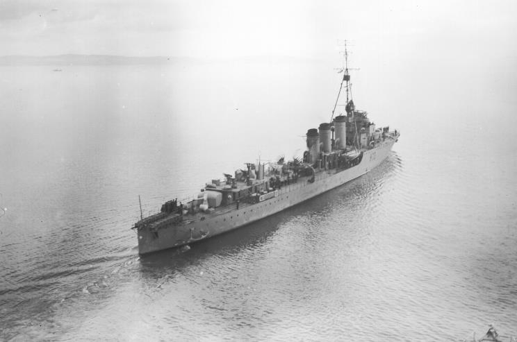 Burza  june 5, 1941; seen of Bangor, Ireland from HNLMS  Jacob van Heemskerck.jpg